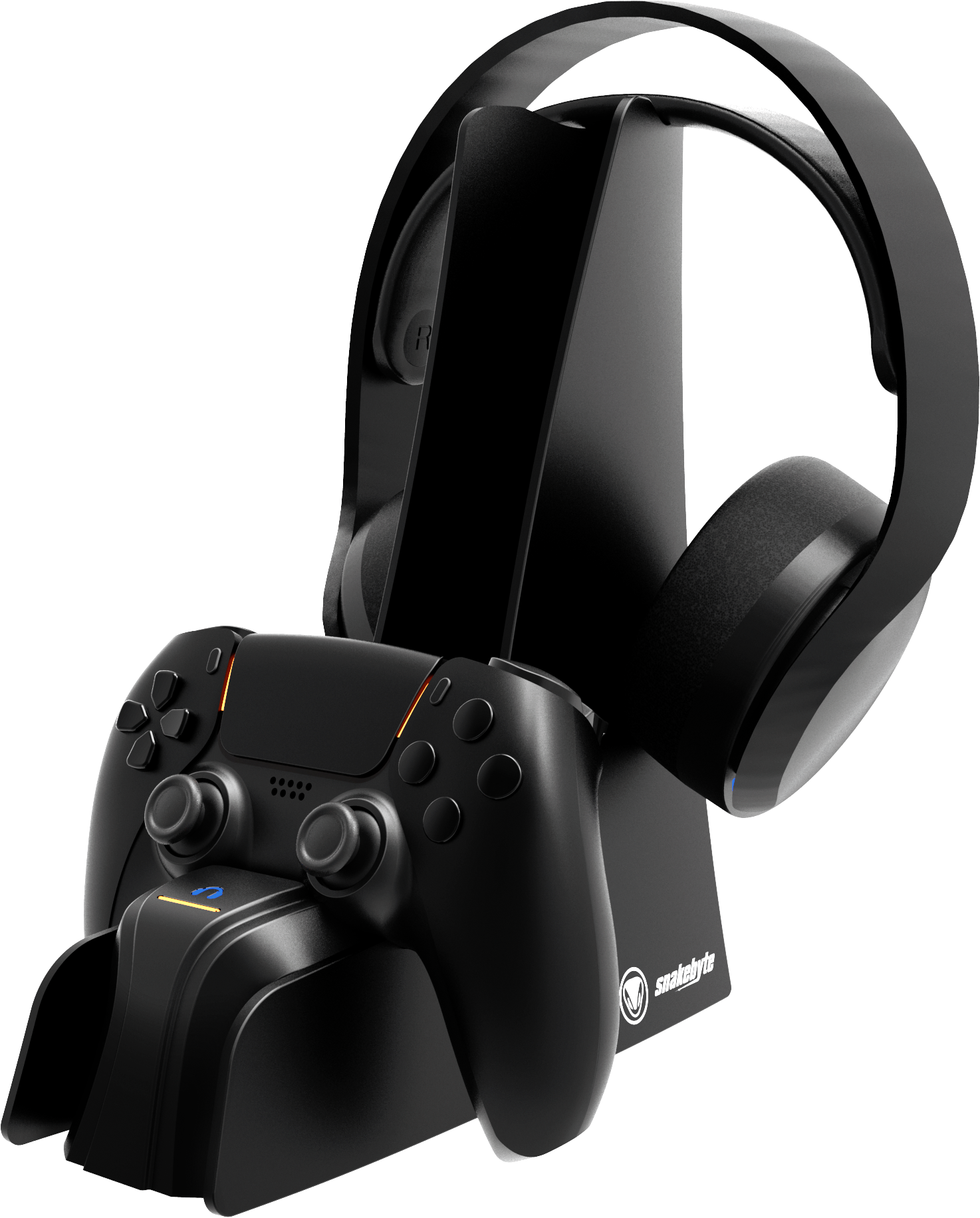 DUAL CHARGE & HEADSET STAND 5 (Black)